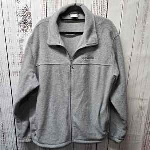 Columbia Mens XXL Gray Fleece Full Zip Jacket Outdoors